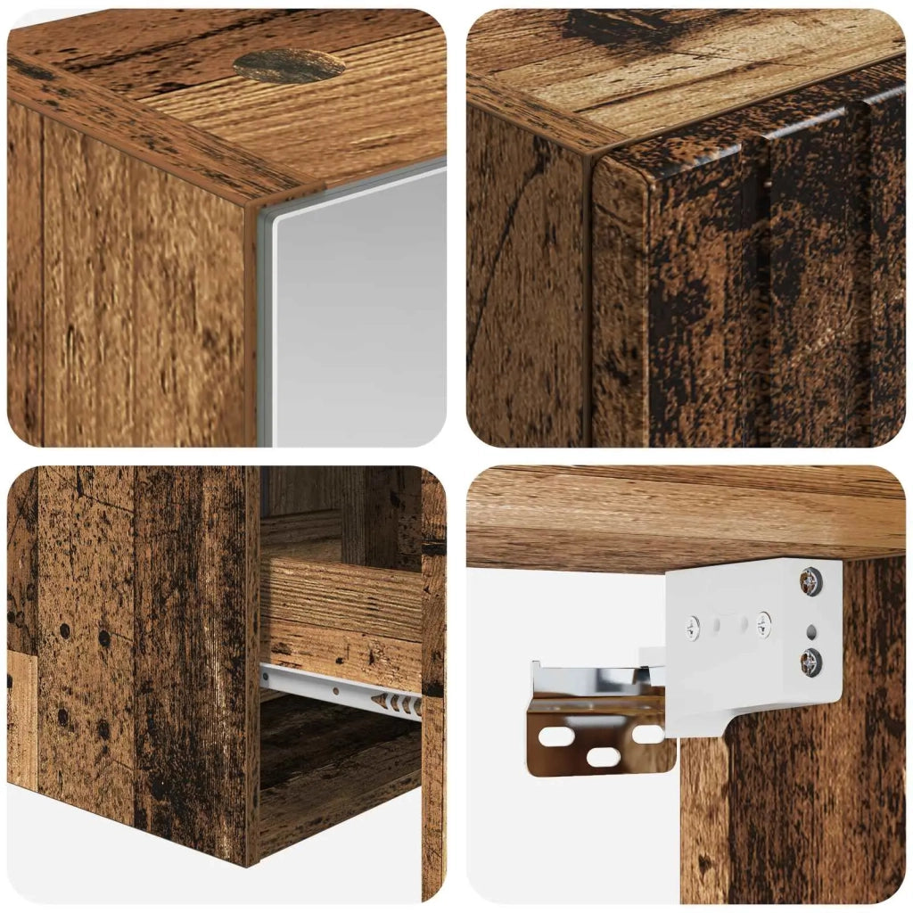 Set di Armadi da Bagno 5 pcs Legno antico 43 x 16 x 62,5 cm 3407349