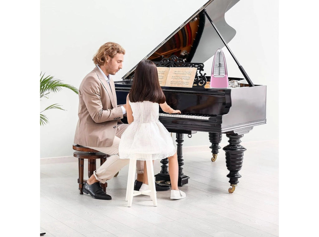 Metronomo Meccanico A Volume Moderato Con Ritmo Preciso Design Essenziale Leggero Portatile Adatto Per Pianoforte Chitarra Violino Ukulele Rosa Macaroon