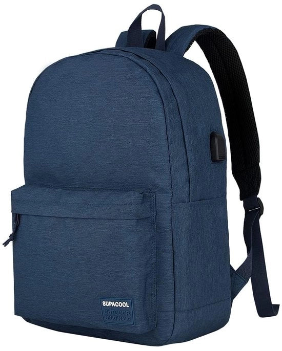 Borsa da spalla leggera da viaggio per laptop 15,6 pollici per uomo e donna, borsa per università (blu)