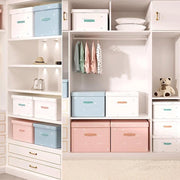 Trade Shop - Box Scatola Salvaspazio Armadio Contenitore Porta Oggetti Organizer 35x30x20 Cm -