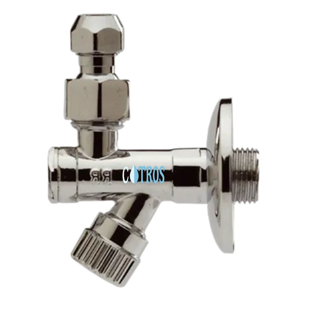 Rubinetto sottolavabo 1/2x3/8x10 mm filtro smontabile in ottone cromato *** (quantita) pezzi 2, confezione 1
