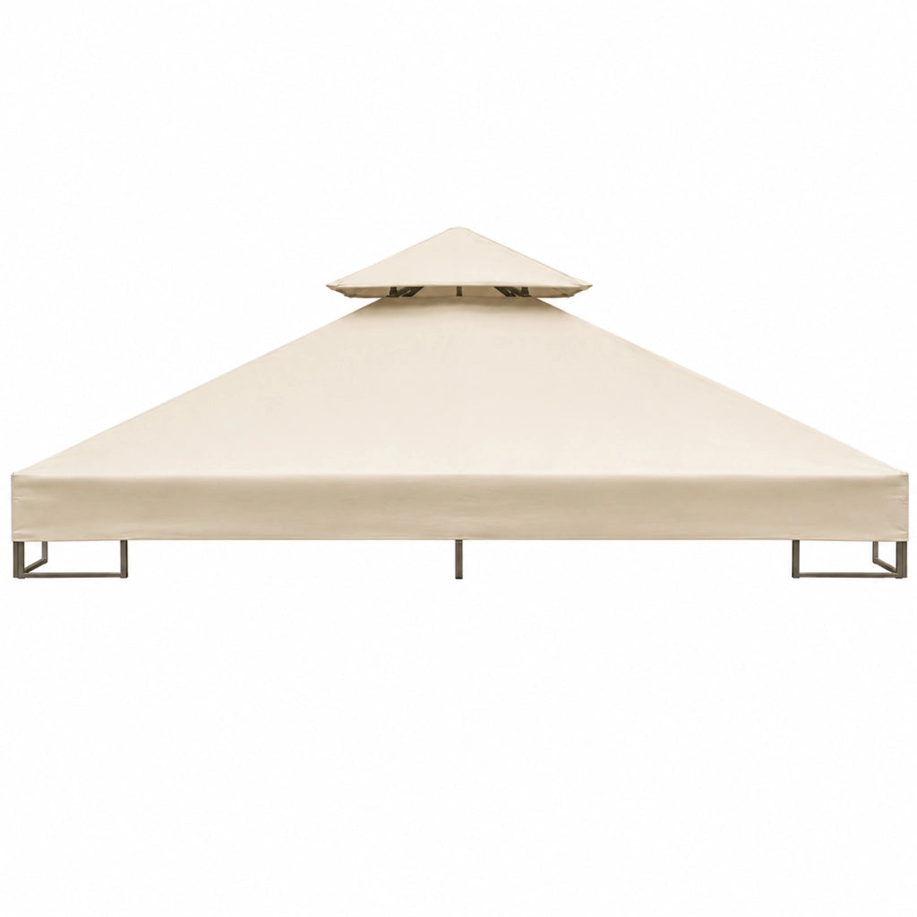 Telo Di Ricambio Per Gazebo In Poliestere Con Air Vent Traspirante Protezione Da Sole Pioggia E Agenti Atmosferici Per Giardino Patio Terrazza Outdoor 3 x 3 M Beige