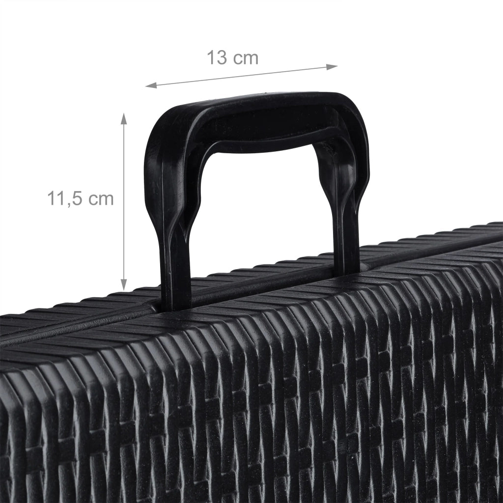 Tavolo da giardino pieghevole da campeggio 72 x 178 x 74 cm nero 2013111