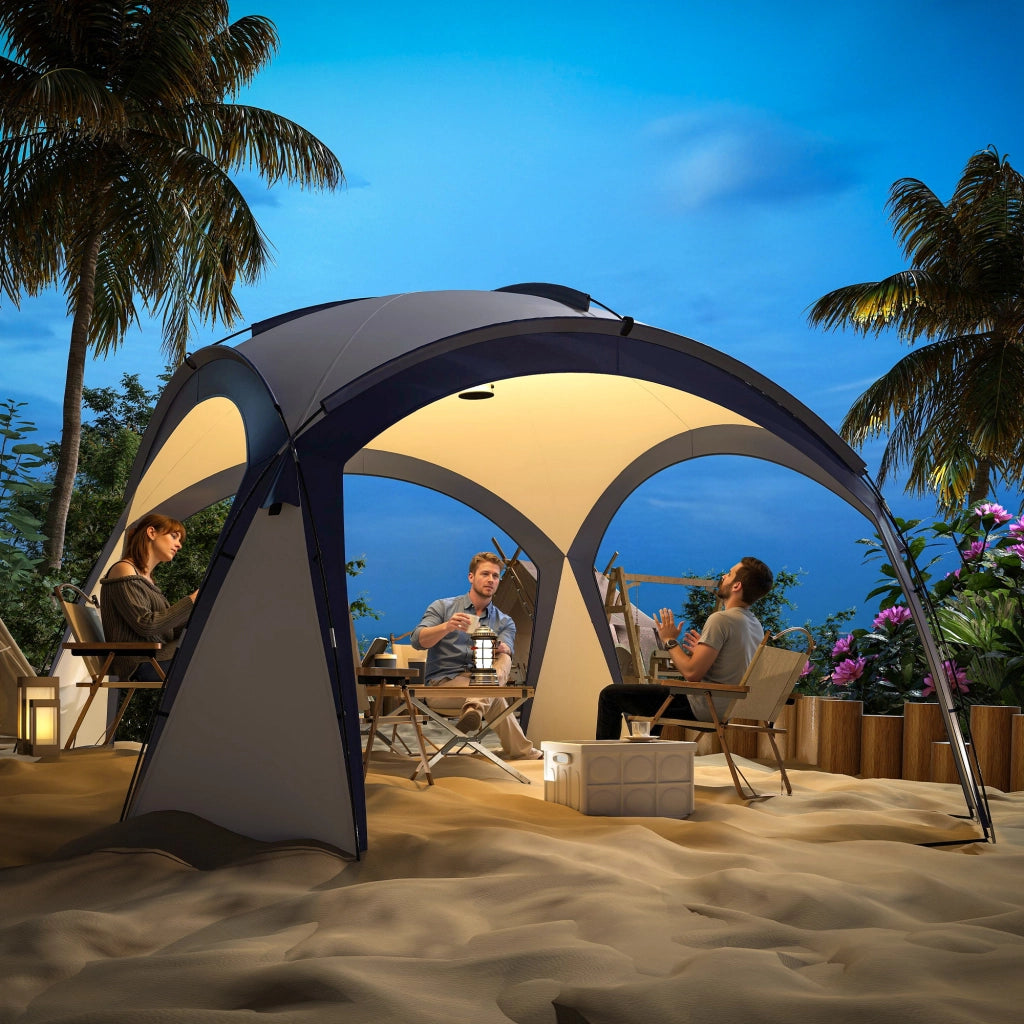 Gazebo da giardino ¨C zephmum ¨C crema 350x350x222 cm