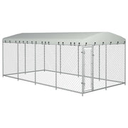 Recinto per cani da esterno recinto per animali recinto per cani da esterno con tetto per cani 8 x 4 x 2 m 02_0000458