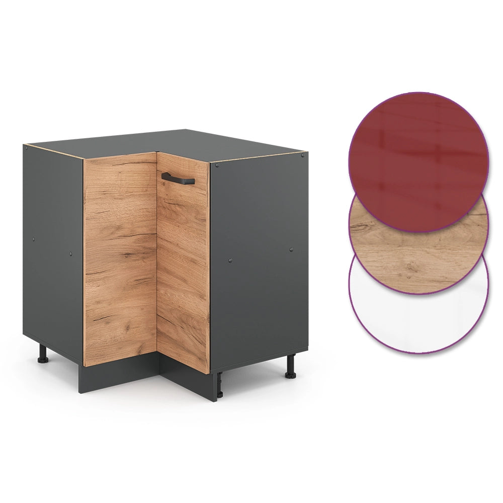 Vicco Mobile ad angolo cucina Quercia dorata 75.6 cm senza piano di lavoro