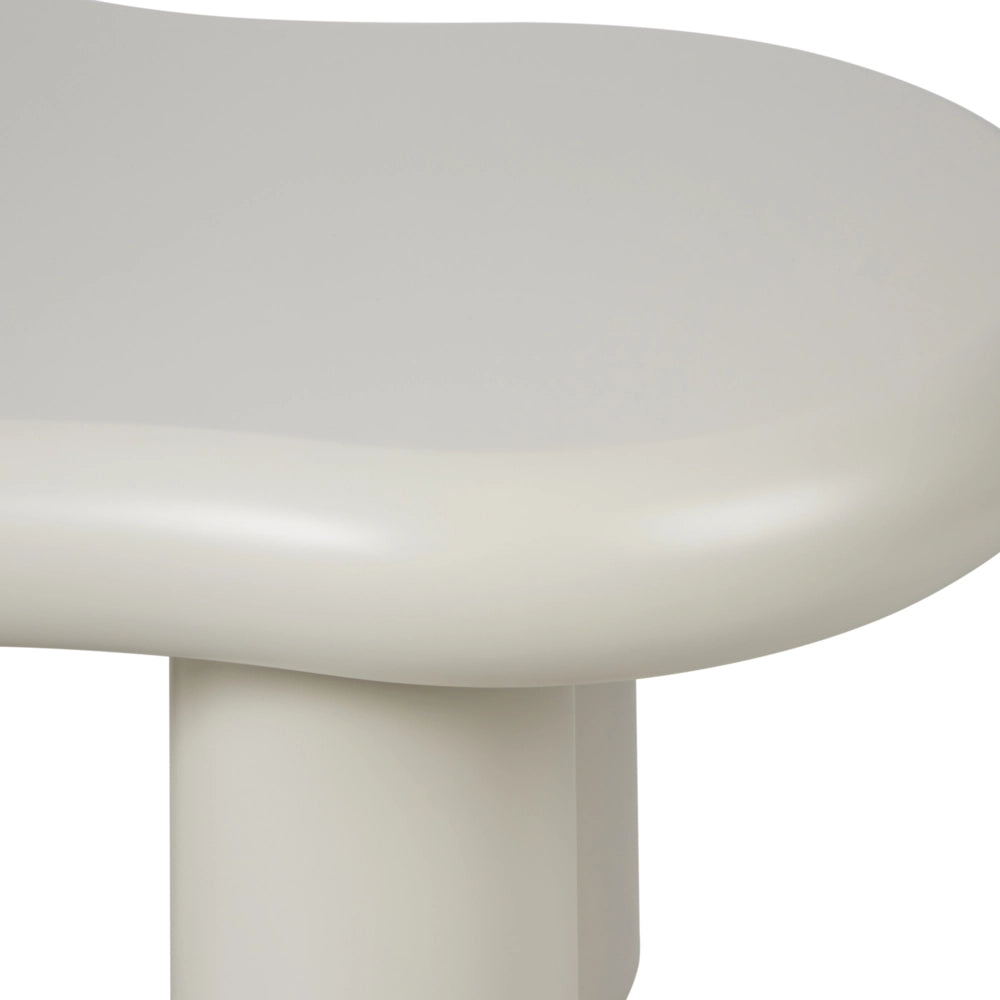 Tavolino da caffè Bianco Gambe in PVC 100 x 70 x 40 cm MDF Piano ovale Forma Soggiorno Moderno Minimalista