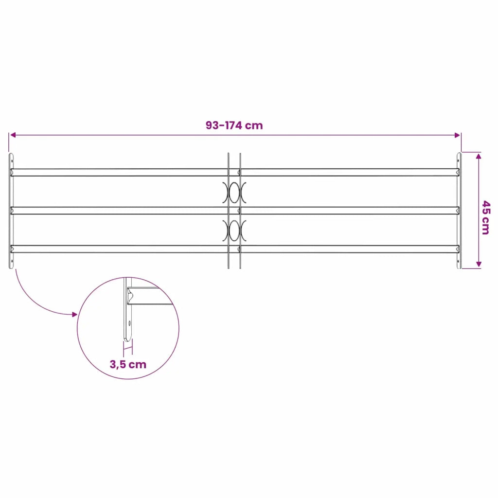 Griglia di Sicurezza per Finestra con 3 Traversine 3 pz CFW6763594