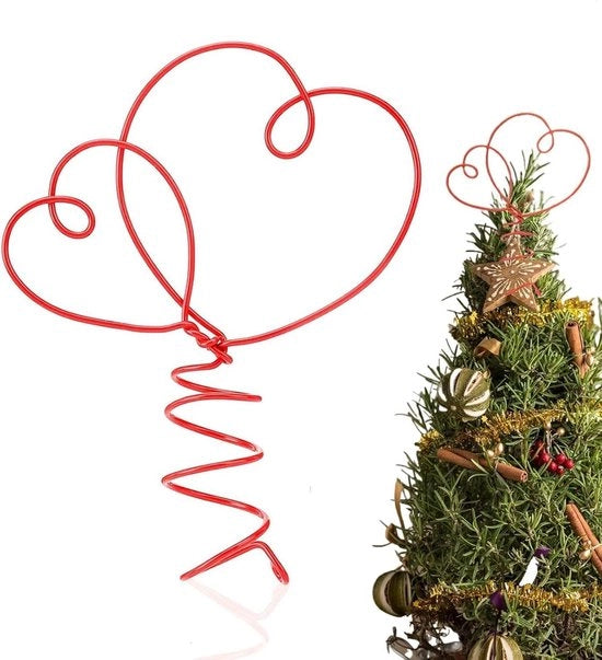 Decorazione di cima di albero per San Valentino - cima di albero intrecciata per San Valentino.