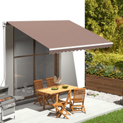 Tessuto di Ricambio per Tenda da Sole-Ricambio telo per tenda da sole Marrone 4x3 m