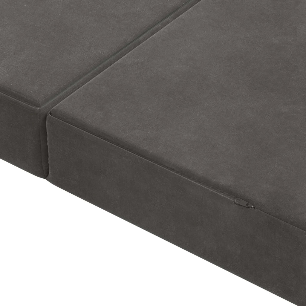 Divano Letto Pieghevole 200 x 67 x 45 cm Grigio Scuro 900264