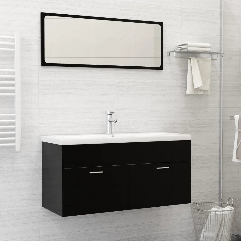 Lavabo da Incasso-Lavandino-Lavello con Rubinetto 101x39x18 cm in Ceramica Bianco