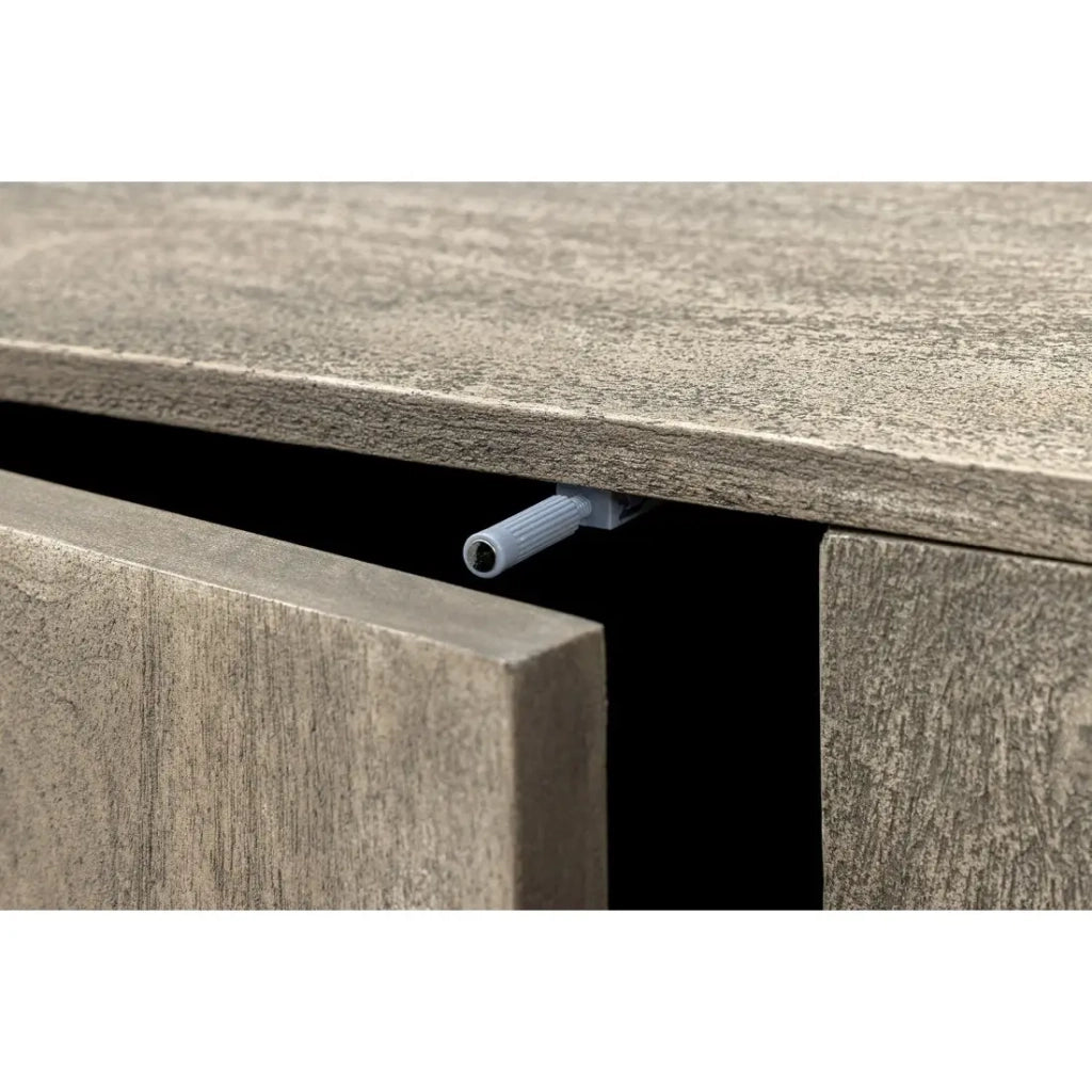 Buffet 170 cm 4 porte legno massiccio mango grigio fumé - Collezione ORINO