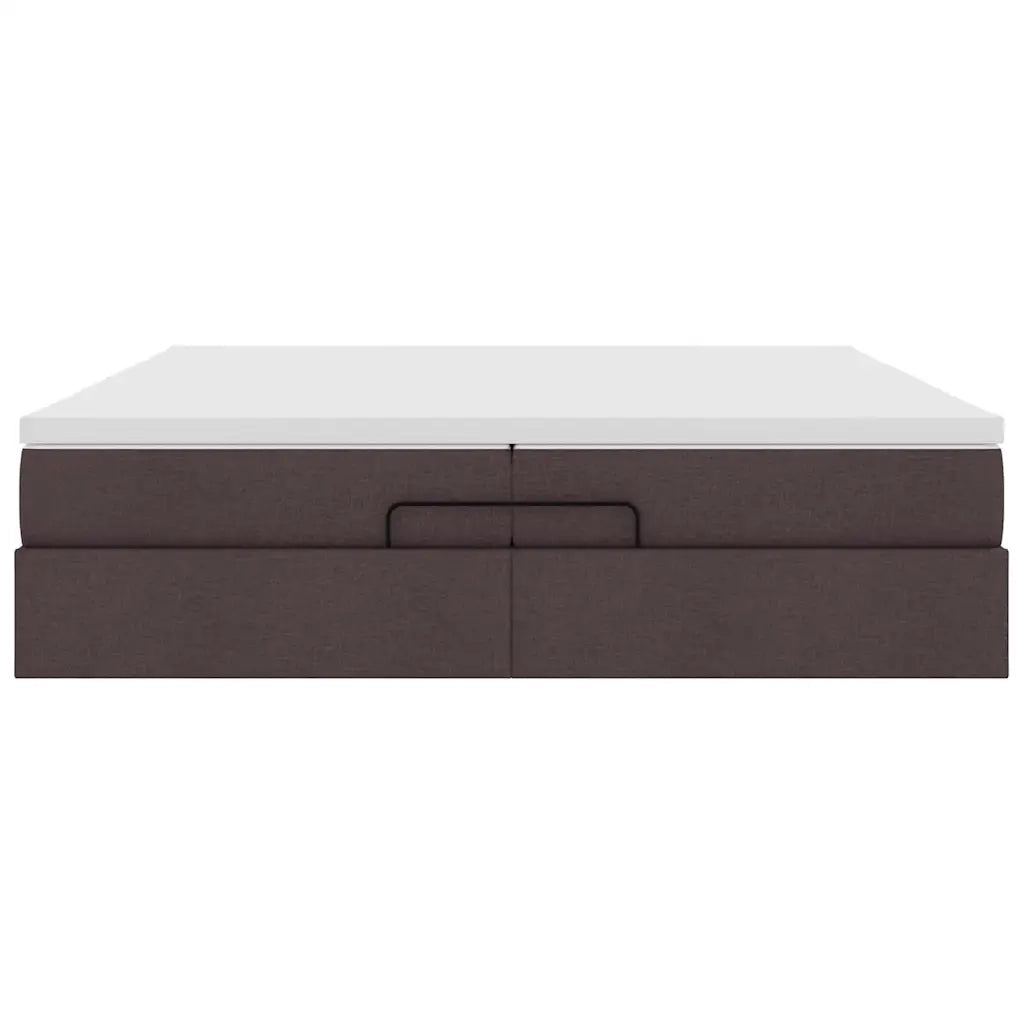Struttura Letto Pouf con Materassi 200x200 cm in Tessuto