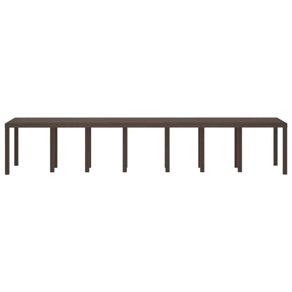 Tavolo da Giardino Marrone 400 x 100 x 73 cm polyrattan 3378529