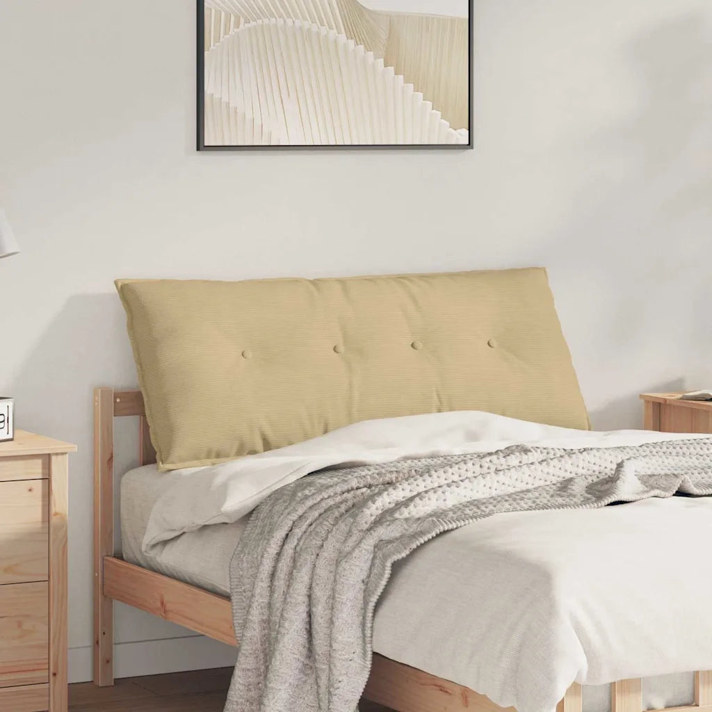 Cuscino per Schiena | Cuscino dorsale Grigio Verde 120 x 50 cm Tessuto in Cords