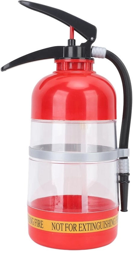 Dispensatore di bevande 2L - Design giocoso - Forma di estintore - Utilizzo multifunzionale - Adatto per bar e ristoranti - Portatile - Materiale in acciaio inossidabile - Capacità di 2 litri - Dimensioni: 43 x 23 x 25 cm - Peso: 2,5 kg