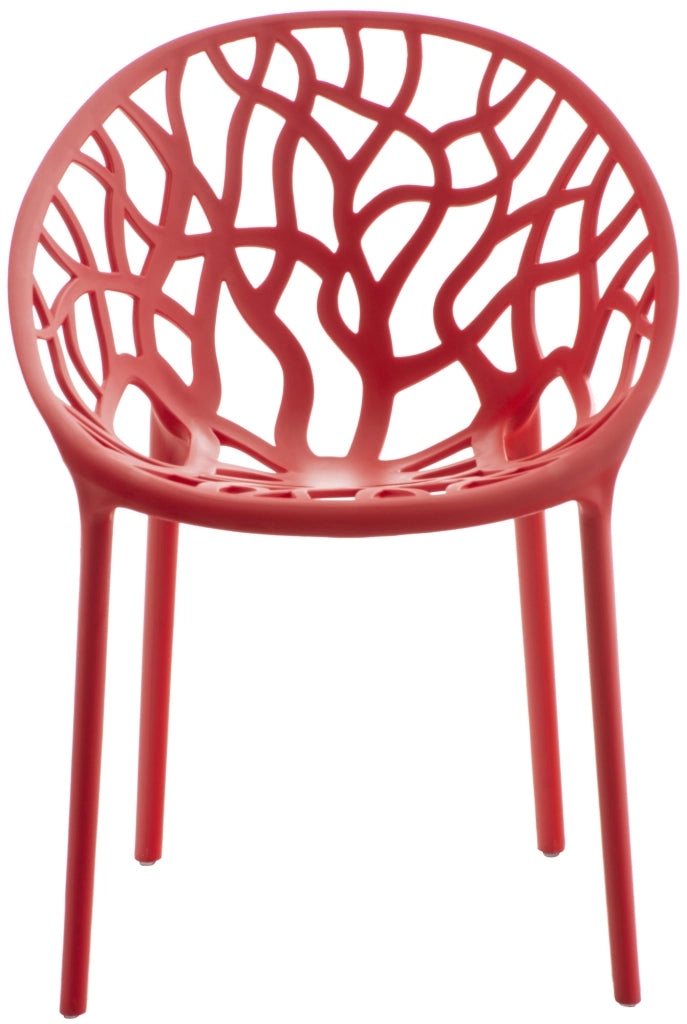 Set 4 sedie da giardino HOPE rosso
