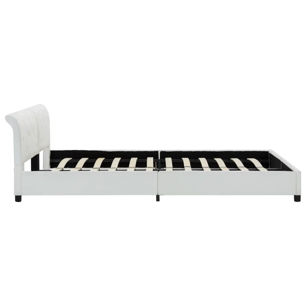 Giroletto-Struttura Letto Bianco in Similpelle 160x200 cm 230512