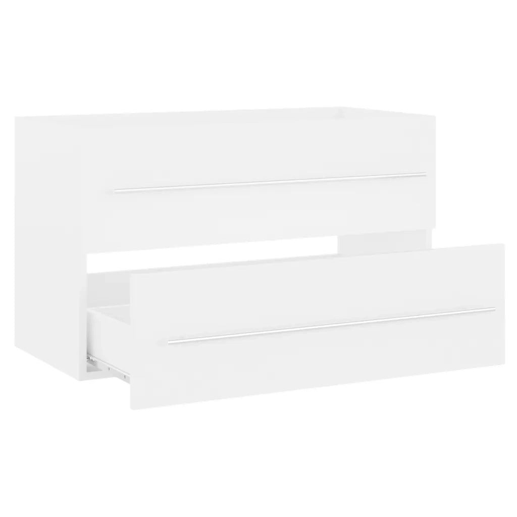 Mobile con Lavabo Integrat-Armadietto da Cucina-Lavandinoo Bianco in Legno Multistrato 120185
