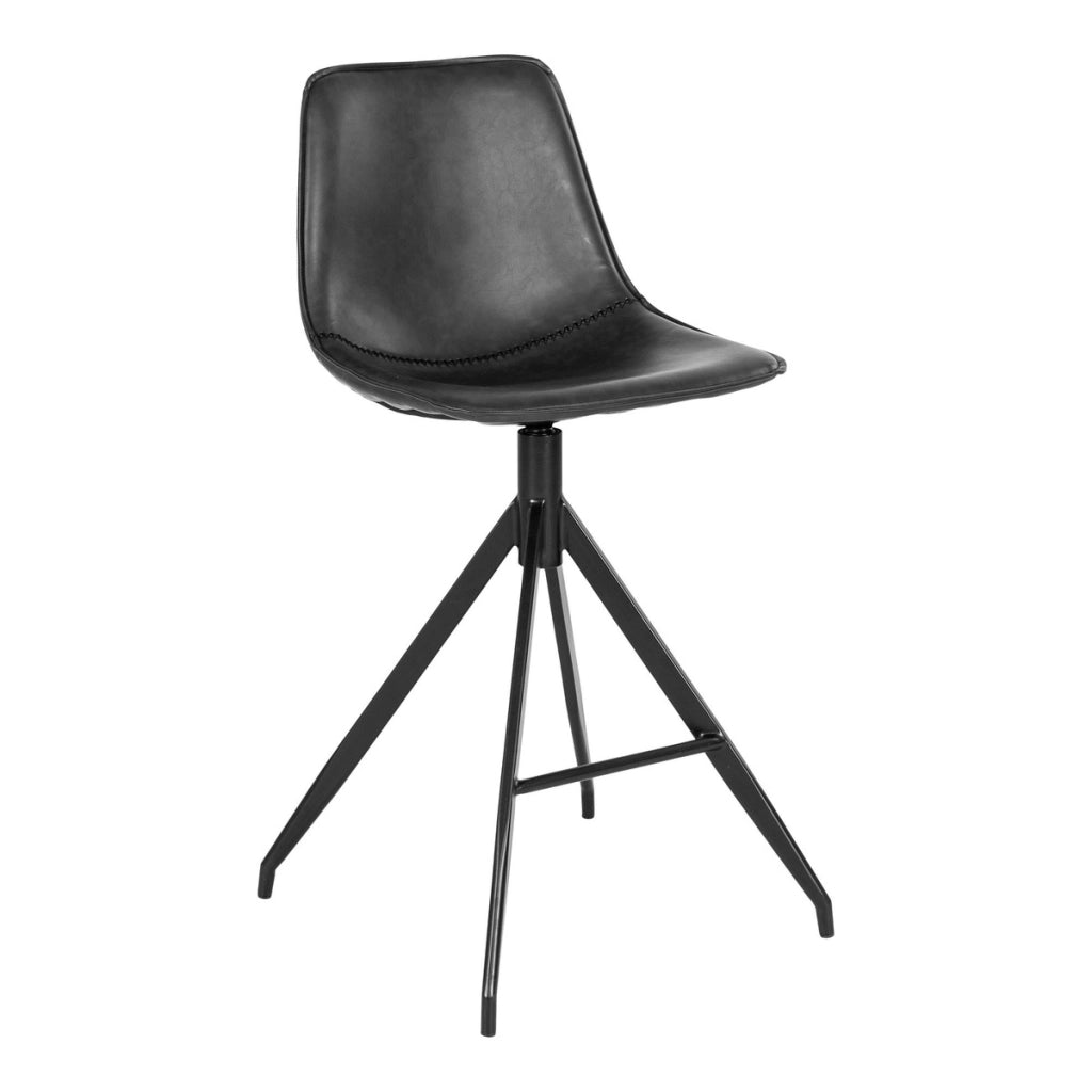 Set di 2 Sgabelli Alti Monaco, Nero, Plastica, 51x44x96 cm