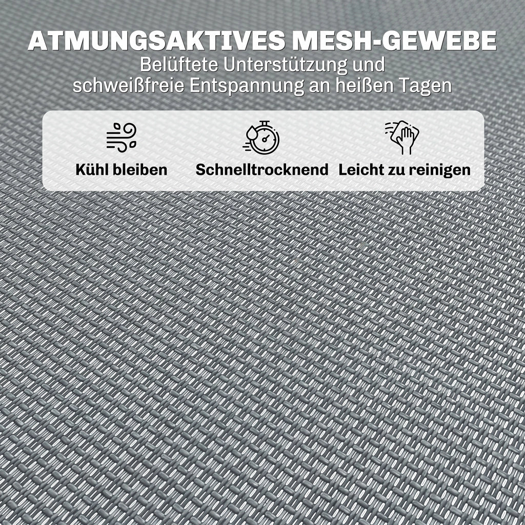Lettino pieghevole per esterni ¨C zephmum ¨C 189x58x30 cm, grigio chiaro, metallo