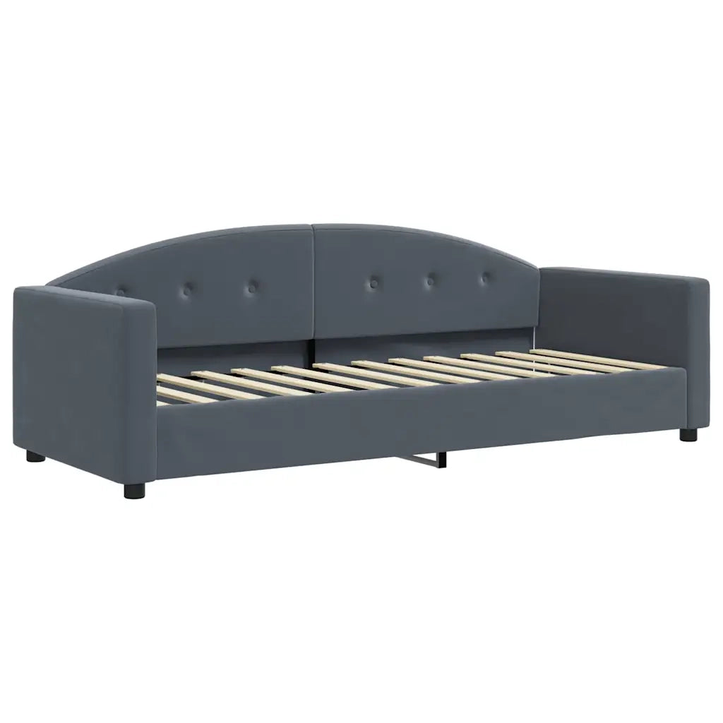 vidaXL Letto da Giorno Grigio Scuro 80x200 cm in Velluto