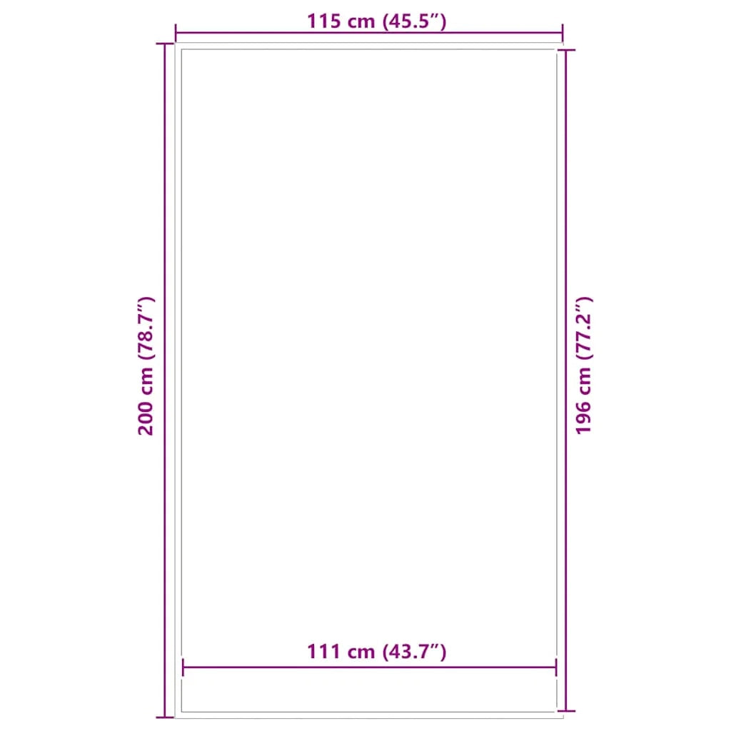 Zerbino antiscivolo per ingresso 115 x 200 cm facile da pulire moderno marrone PP 02_0058133