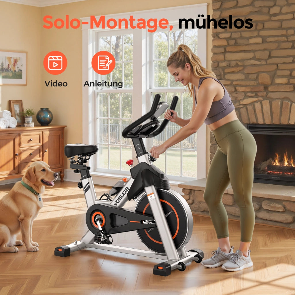 Ciclismo indoor YOSUDA con resistenza magnetica e APP ¨C zephmum ¨C Monitor LCD, regolabile in altezza