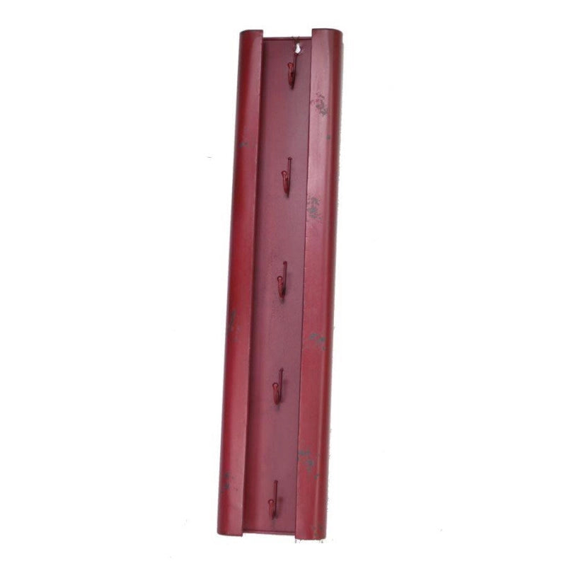 Portachiavi metallo bristol rosso 5 posti cm 15x5h70