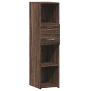 Credenza | Madia | Buffet da pranzo | Armadio da pranzo Rovere Marrone 30x42,5x124 cm in Legno Multistrato
