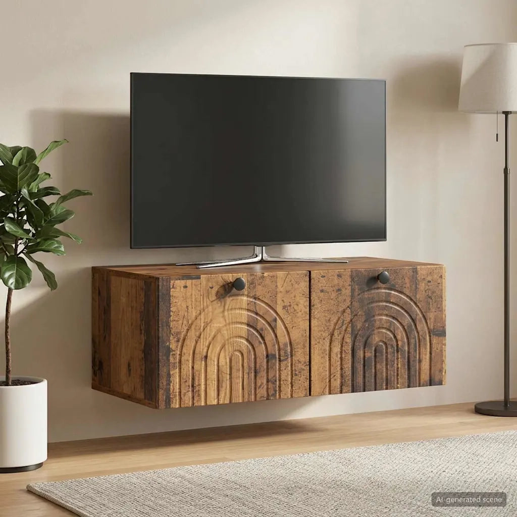 Mobile Porta TV da Muro Legno antico 78,5 x 41 x 30 cm 898183