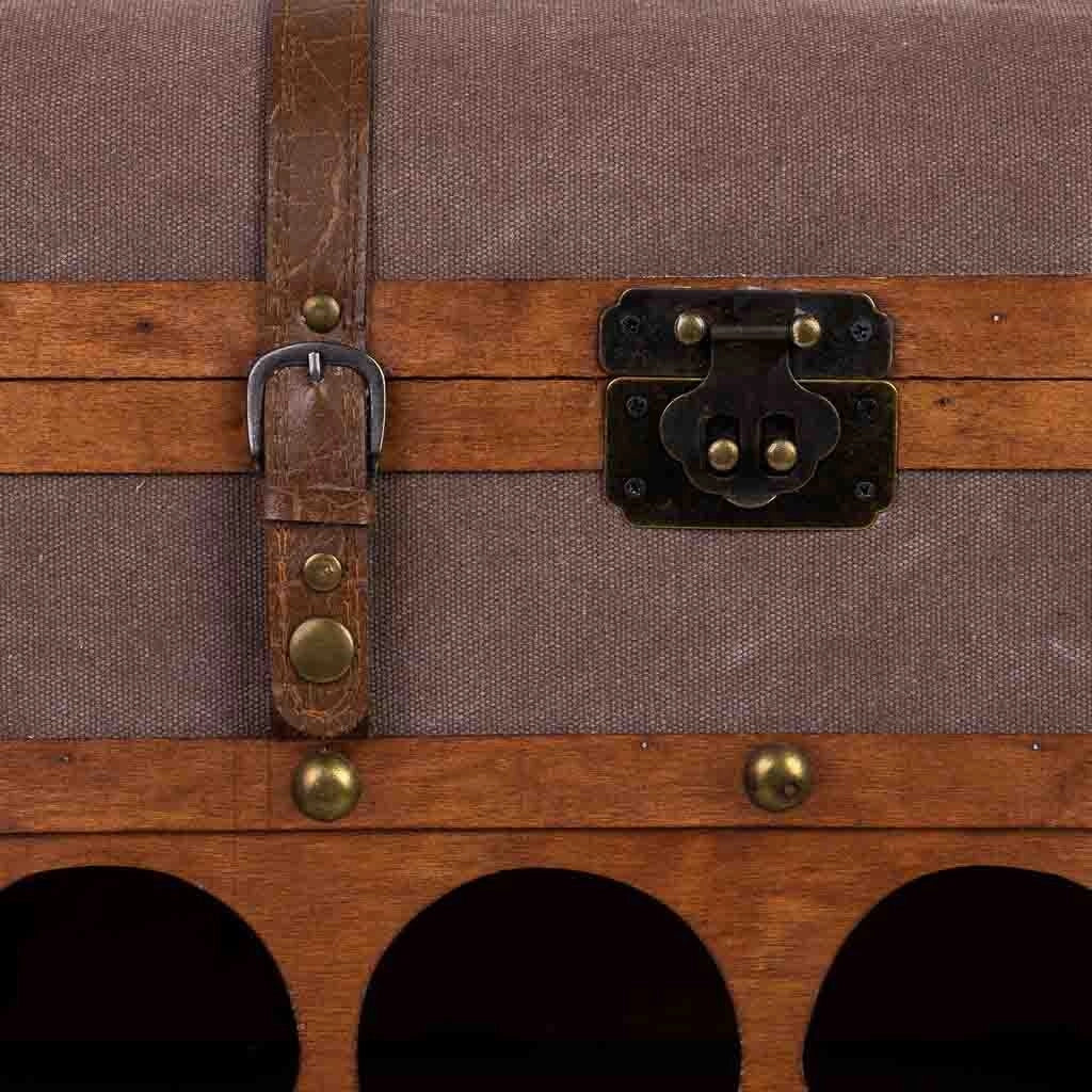 Baul porta bottiglie in legno 45x28x59h cm