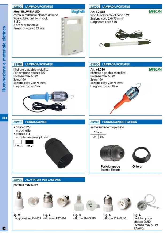 1pz adattatore e14/gu10 max w60 (fig.4) cod:ferx.88285