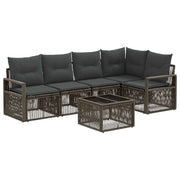 Set Divano da Giardino 6 pcs Grigio polyrattan
