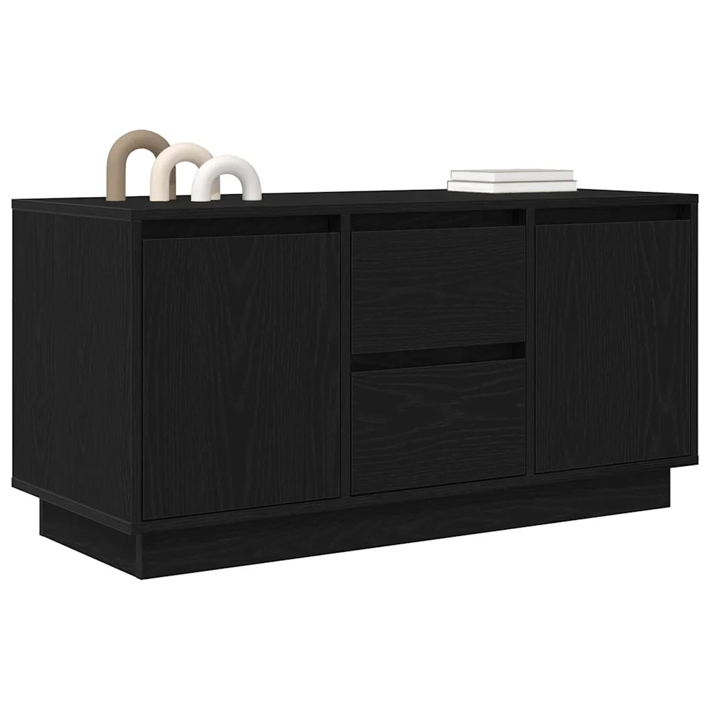 Mobile Porta TV con Luci LED Rovere Nero 100x41x50 cm 861410