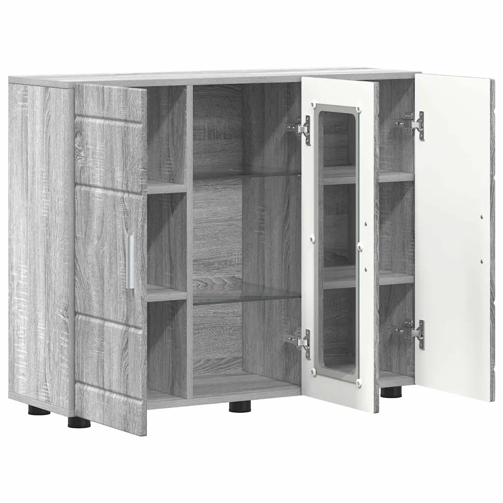 Credenza-Buffet-Armadio da cucina Grigio sonoma 55,5 x 29 x 100 cm Legno multistrato
