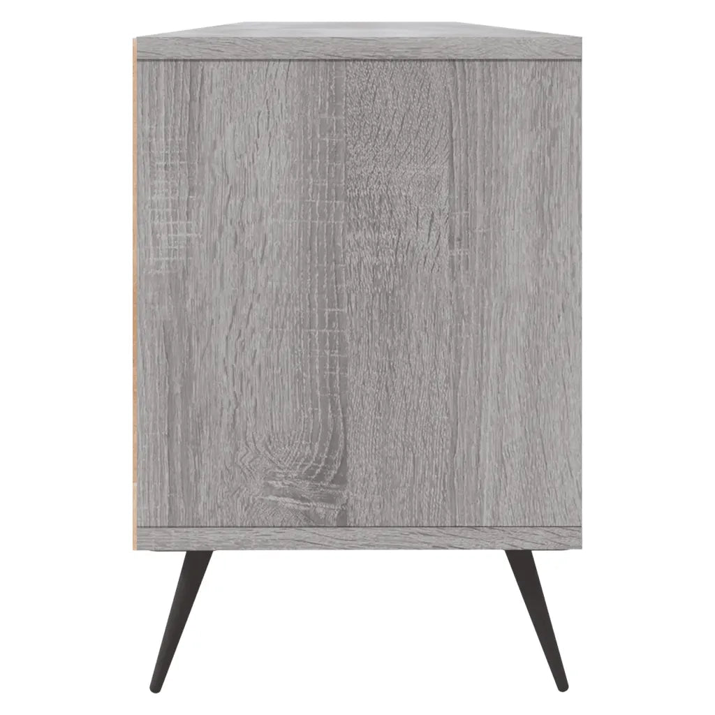 Mobile porta TV moderno con 6 vani portaoggetti 150 x 30 x 44 cm legno composito grigio 02_0048970