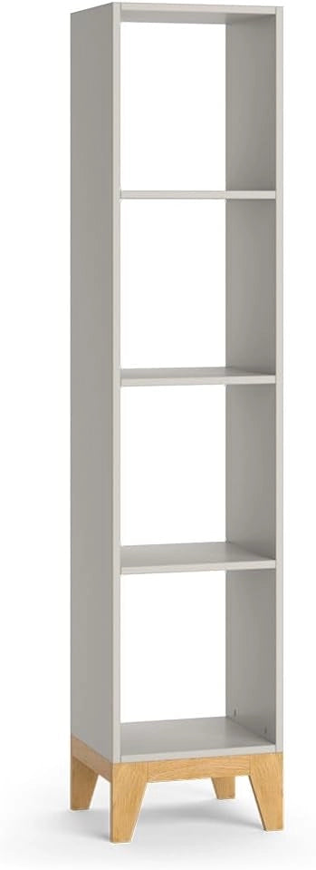 Scaffale per bambini Malia, Cashmere/Artigianale, 35.2 x 159.5 cm, con 4 scomparti aperti per conservazione e organizzazione