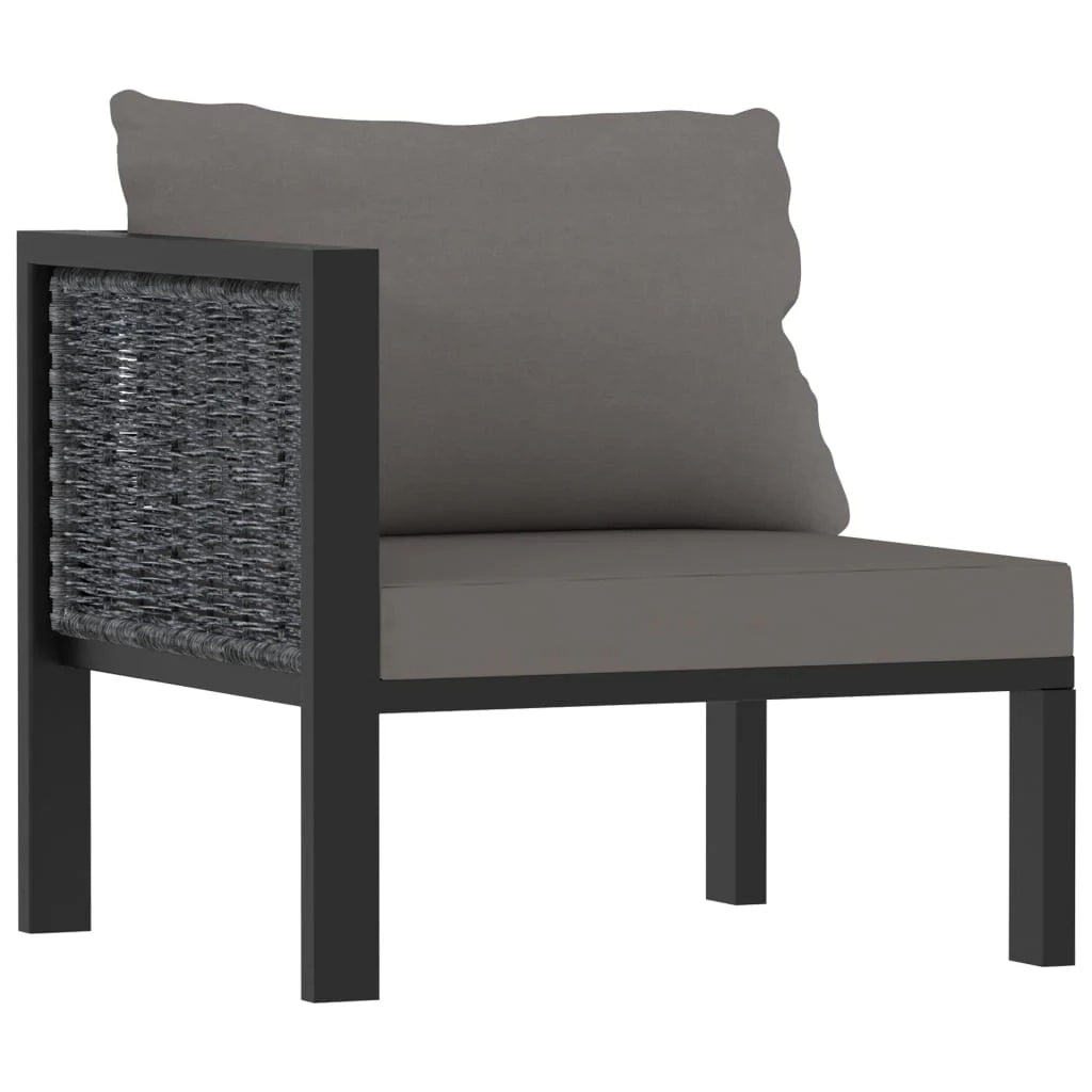 Set di mobili da giardino mobili da esterno 8 pezzi con cuscini resina intrecciata antracite 02_0017669