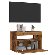 Mobile Porta TV con LED Legno Antico 60x35x40 cm Multistrato