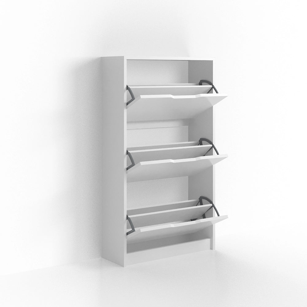 Vicco Scarpiera da ingresso Bianco 22 x 105 cm 3 scomparti