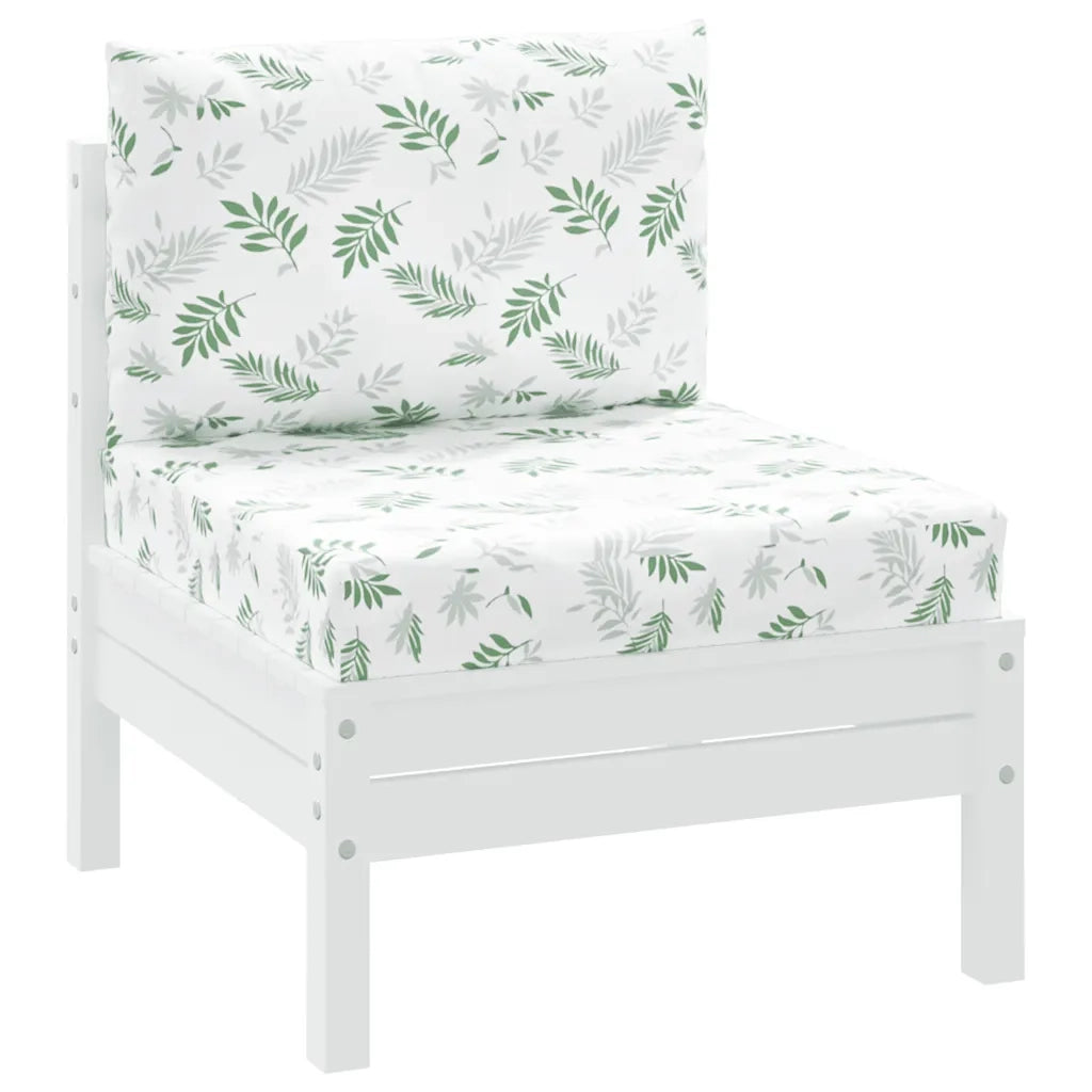 Cuscini per Pallet 2 pz Motivo a Foglie in Tessuto Oxford 361769