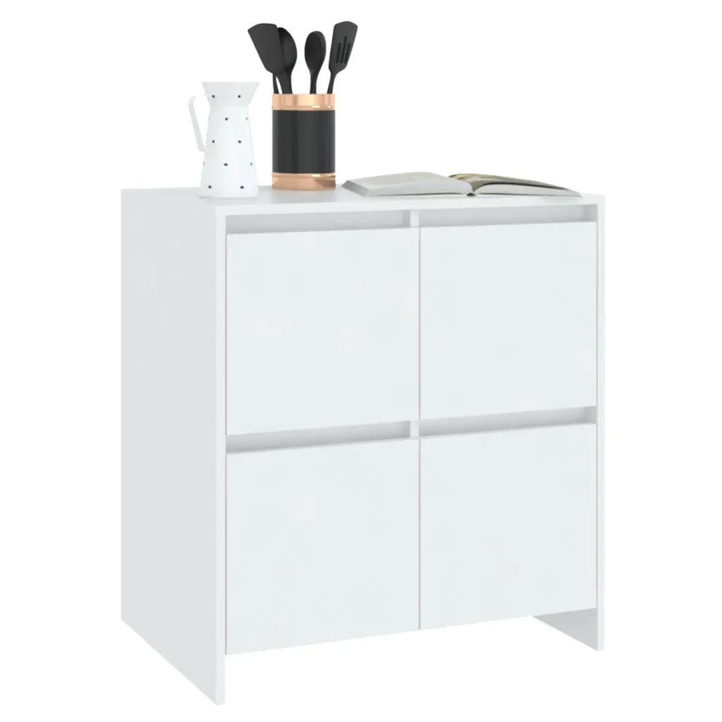 Credenze 2 pz Bianche 70x41x75 cm in Legno Multistrato cod mxl 19784