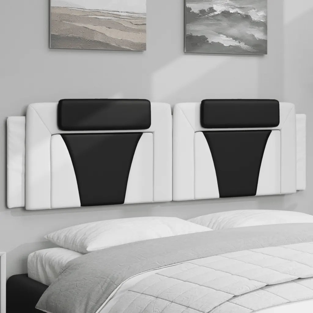 Cuscino Testiera Viana Bianco e Nero 180 cm in Similpelle CFW1934638