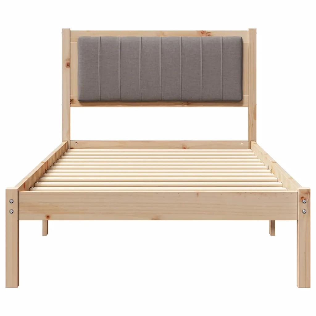 Letto con Testiera Rivestita Talpa 90 x 190 cm Pino massello 878297