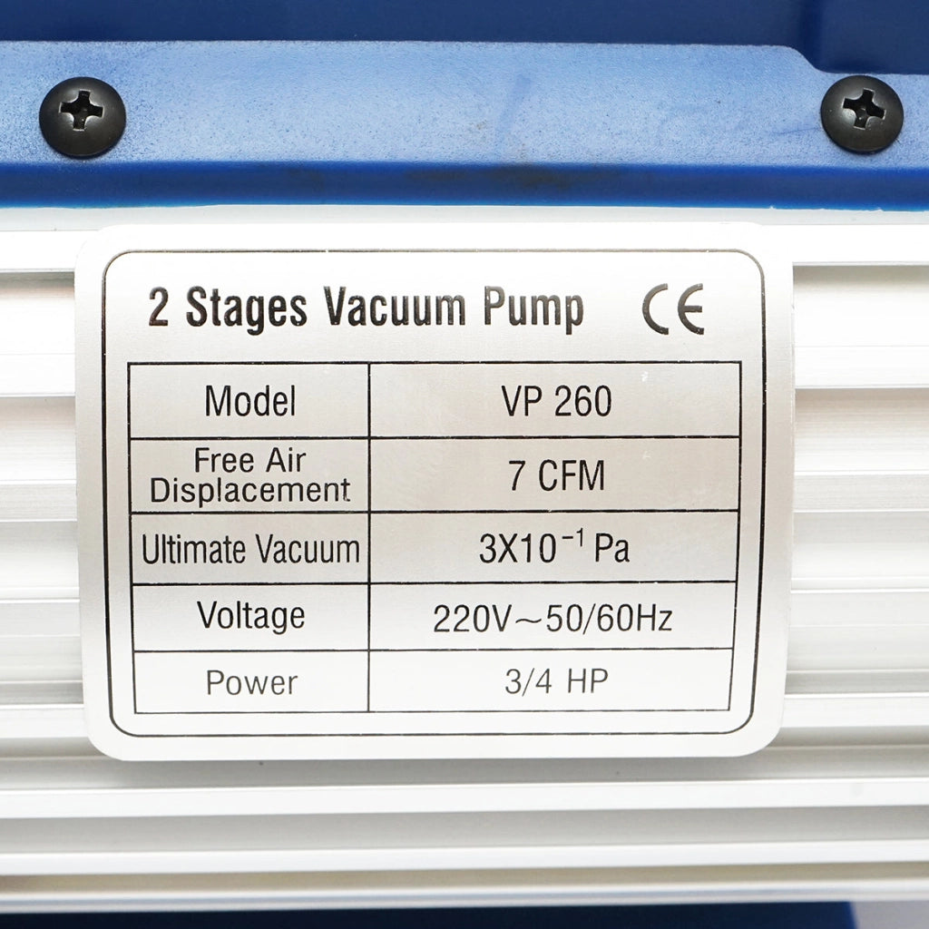 Pompa per vuoto, vuoto 220V, 3/4 HP per impianti di refrigerazione 170 l/min