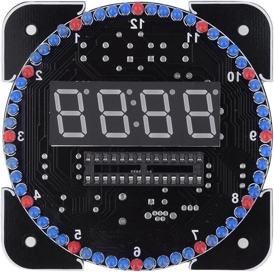 Kit orologio digitale multifunzionale con regolazione di illuminazione e visualizzazione della temperatura - kit orologio DIY per casa, scuola e ufficio (verde)