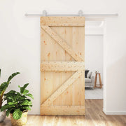 Porta scorrevole Naturale e Bianco 95 x 210 cm