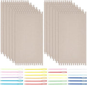 Kit di Telai di Carta - 36 pezzi, Telai con Incisione Larga, Aghi da Sartia in Plastica - Basket di Ricamo, Crochet, Gioielleria per Principianti